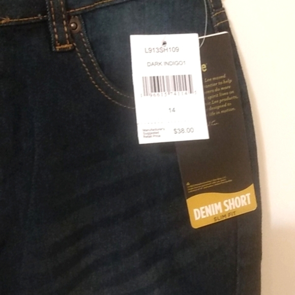 LEE BOY'S SLIM FIT COMFORT STRETCH DENIM SHORTS SIZE 14 NWT - Picture 8 of 10